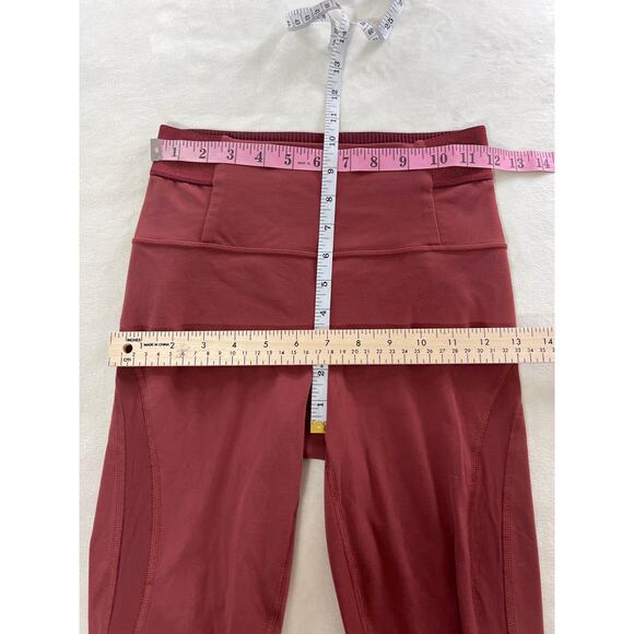 Athleta Aura Heel Tight Legging in Powervita Red Mesh Women's XS Barre Studio - Picture 10 of 11